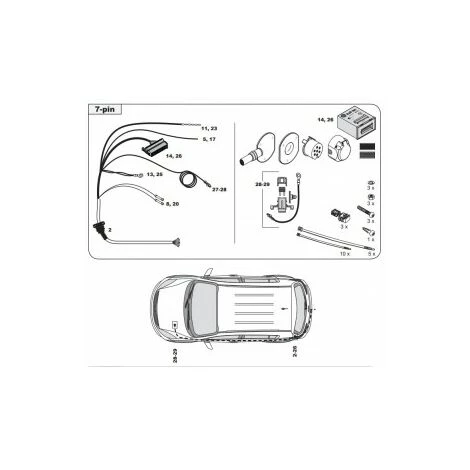 FAISCEAU SPECIFIQUE 7 BROCHES POUR HYUNDAI TUCSON (09/18-10/20) 4 FAISCEAU SPECIFIQUE 7 BROCHES POUR HYUNDAI TUCSON (09/18-10/20) – Image 2