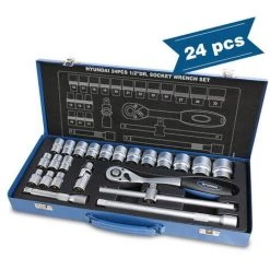 Hyundai Jeu D'outils Professionnels 1/2" 24 Pièces