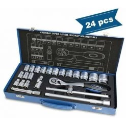 Hyundai Jeu D'outils Professionnels 1/2" 24 Pièces 11 Hyundai Jeu D'outils Professionnels 1/2" 24 Pièces -HYUNDAI Soldes 2022 21459298 5