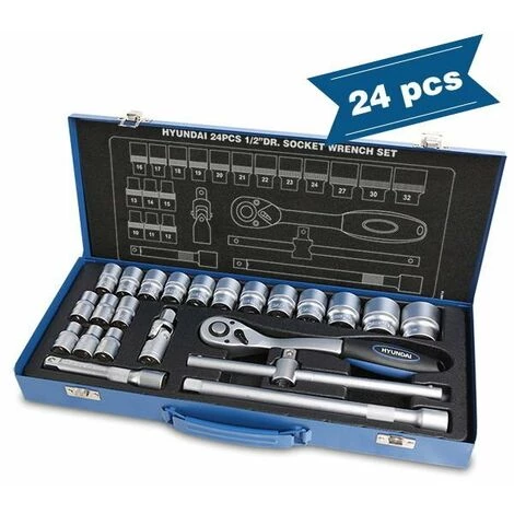 Hyundai Jeu D'outils Professionnels 1/2" 24 Pièces 7 Hyundai Jeu D'outils Professionnels 1/2" 24 Pièces – Image 5