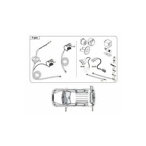 FAISCEAU SPECIFIQUE 7 BROCHES POUR HYUNDAI TUCSON (09/04-01/10) 4 FAISCEAU SPECIFIQUE 7 BROCHES POUR HYUNDAI TUCSON (09/04-01/10) – Image 2