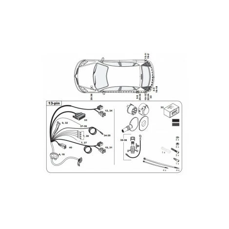 FAISCEAU SPECIFIQUE 13 BROCHES POUR HYUNDAI I30 CW (09/18-) 4 FAISCEAU SPECIFIQUE 13 BROCHES POUR HYUNDAI I30 CW (09/18-) – Image 2