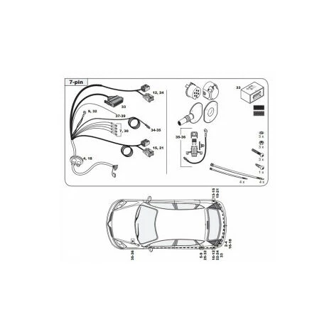 FAISCEAU SPECIFIQUE 7 BROCHES POUR HYUNDAI I30 (01/17-08/18) 4 FAISCEAU SPECIFIQUE 7 BROCHES POUR HYUNDAI I30 (01/17-08/18) – Image 2