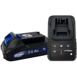 Batterie Pour Outil électroportatif - HYUNDAI HBA20U2 - 2Ah Avec Chargeur - Compatible Avec Tous Les Outils De La Gamme 20V