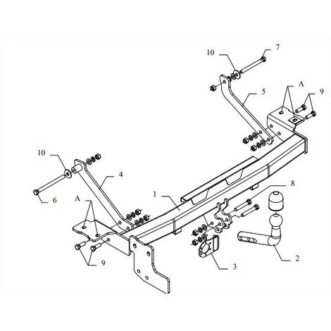 Attelage Hyundai H1 Satelite/Starex (01/97-12/05) Col De Cygne + Faisceau Universel 7 Broches 4 Attelage Hyundai H1 Satelite/Starex (01/97-12/05) Col De Cygne + Faisceau Universel 7 Broches – Image 2